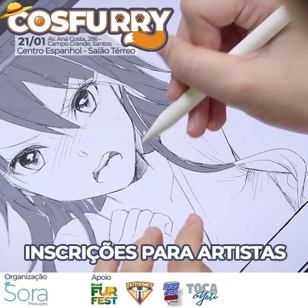 ATENÇÃO!!! Restam apenas 2 vagas para artistas para o Cosfurry, garanta já a sua, mande mensagem no nosso privado que ir...