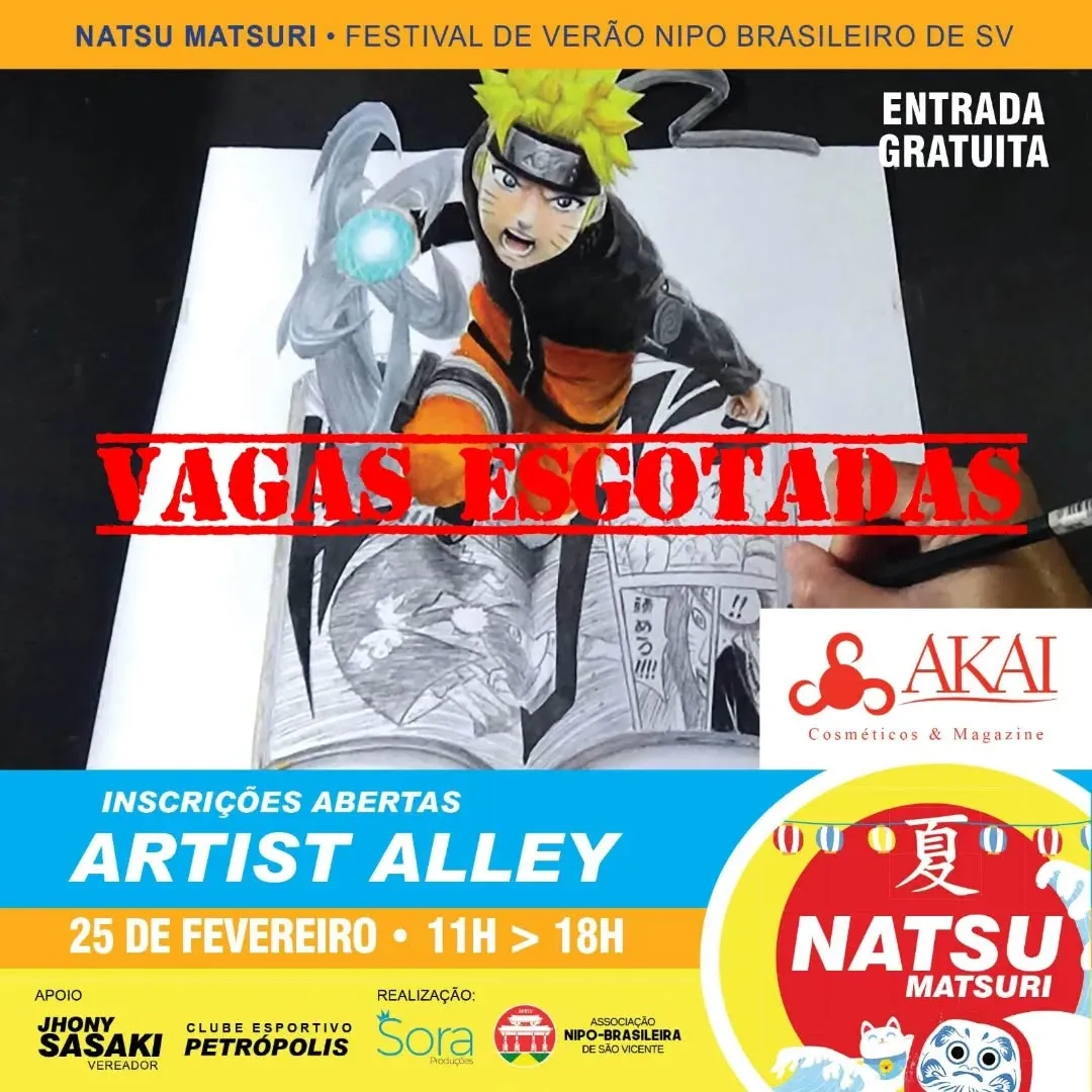 Obrigado a todos os estandes e artistas parceiros, esgotamos as vagas em menos de dois dias do anúncio! E não esqueçam q...