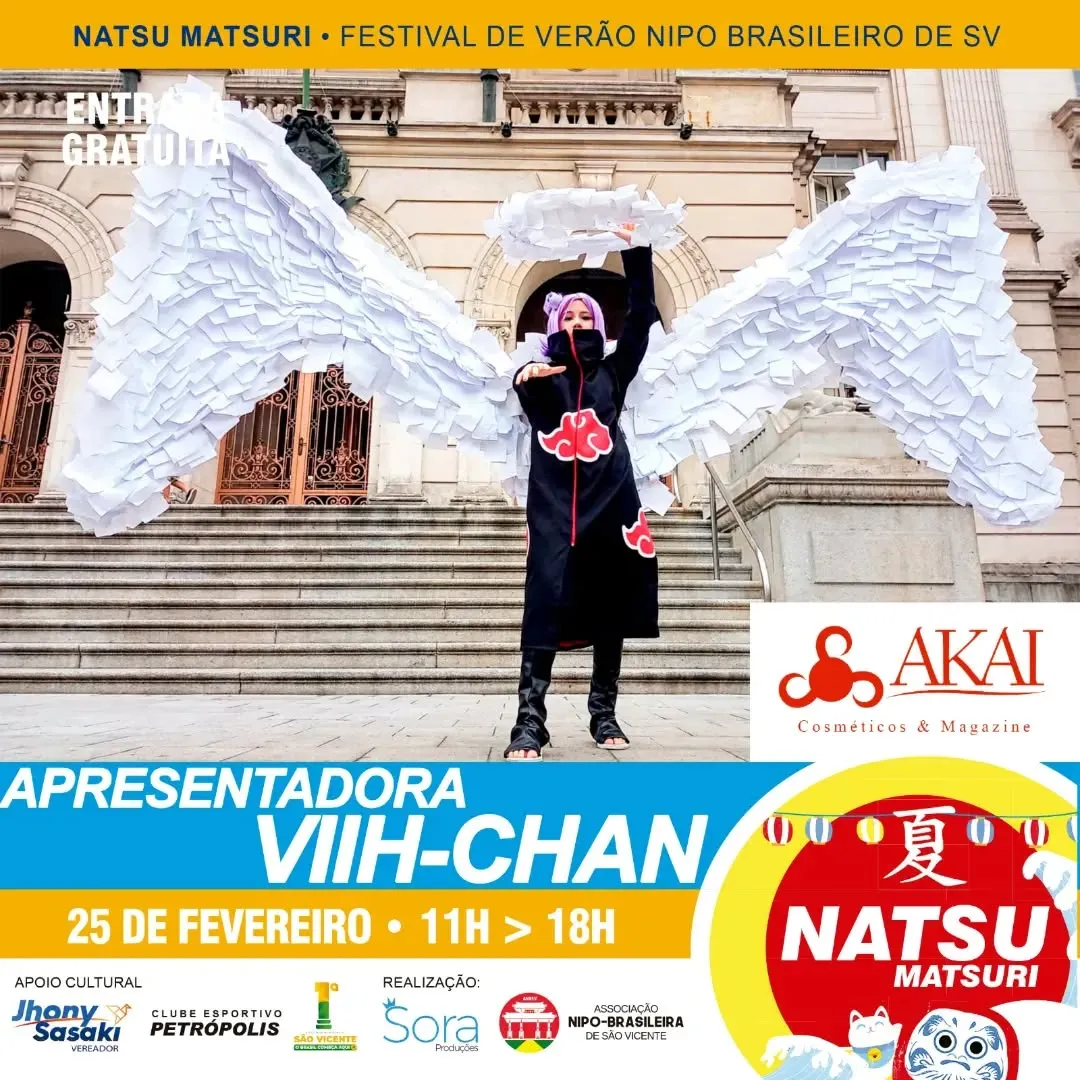 Com grande orgulho anunciamos a maravilhosa Viih-chan como nossa apresentadora. Cosplayer experiente e multi talentosa,...