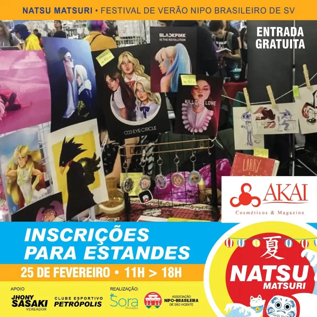 Atenção lojistas!!! Vagas abertas para estande no Natsu Matsuri, são vagas limitadas e por categoria, então confira se a...