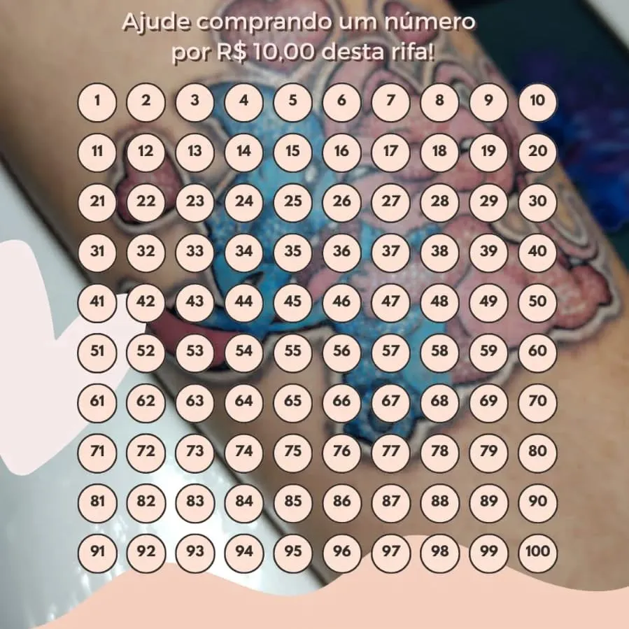 Bora dar um glow UP escolha seu número da sorte e não esqueça de seguir lais.tattoo para namorar sua próxima tattoo 😎