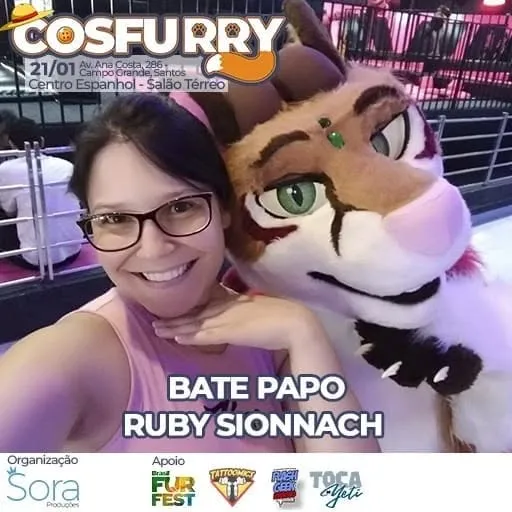 Teremos um bate papo incrível com a maravilhosa rubysionnach sobre o fandom furry, não perca tempo e garanta já o seu in...