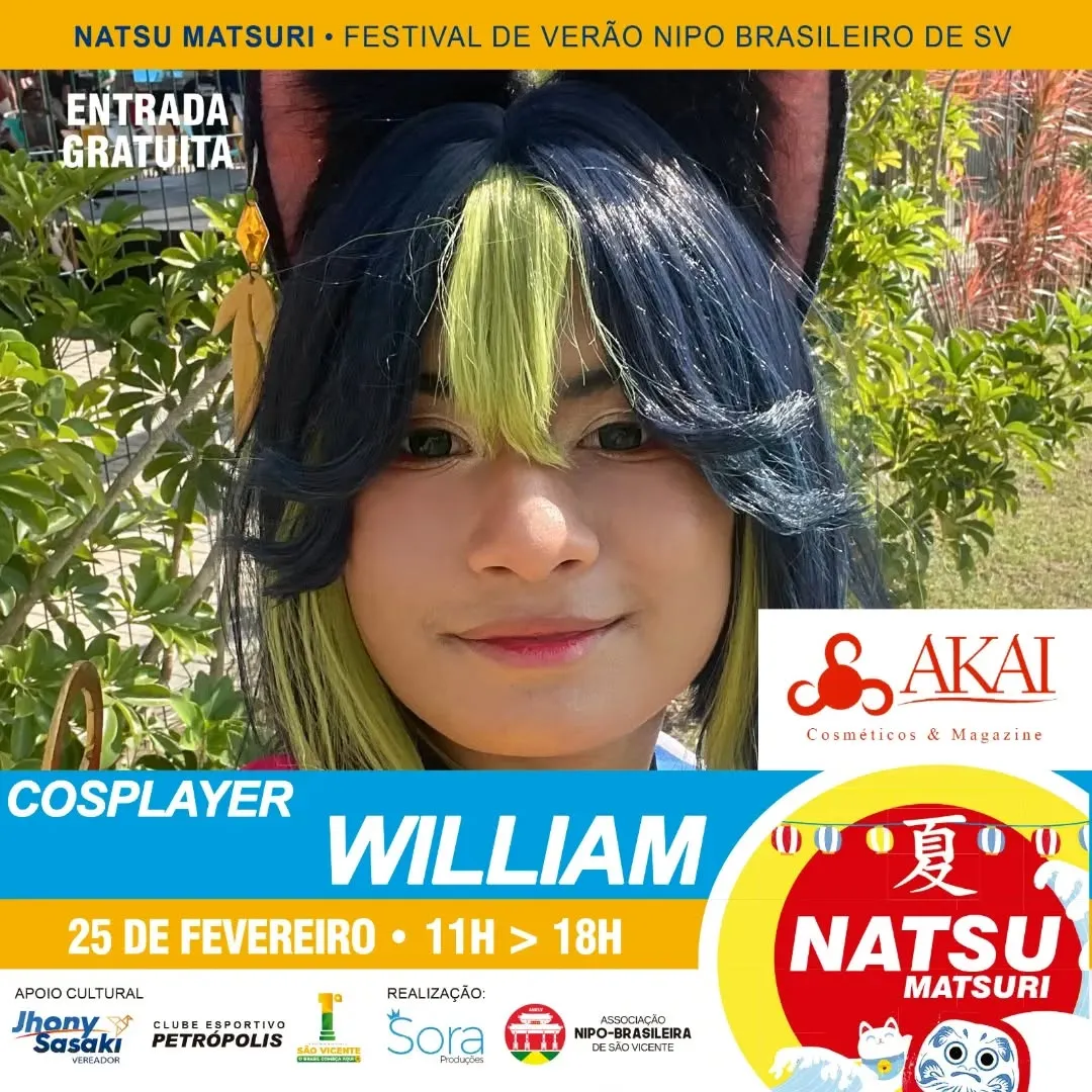 Ao longo da semana vamos anunciar os participantes que se inscreveram online para o concurso cosplay do Natsu Matsuri. C...