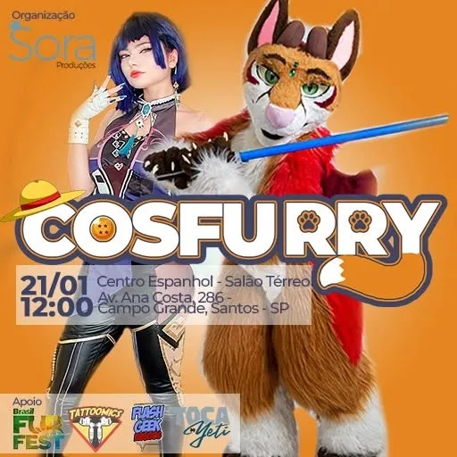 Pela primeira vez na região, Cosplays e Furries vão se encontrar para um dia incrível com muitas brincadeiras, brindes e...
