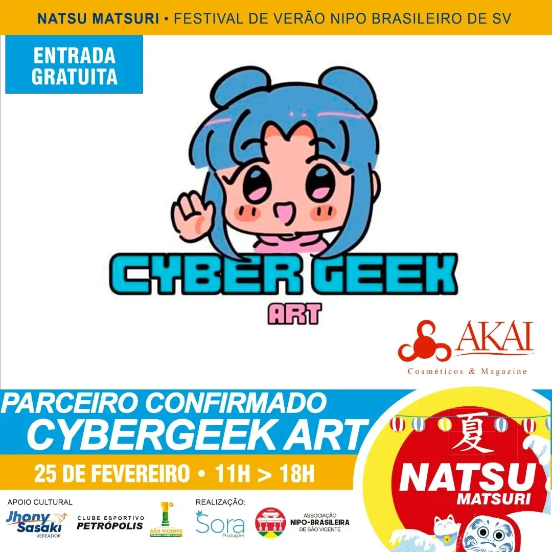 Mais um parceiro incrível presente no Natsu Matsuri, você não pode perder, dia 25 o festival de cultura japonesa de São...