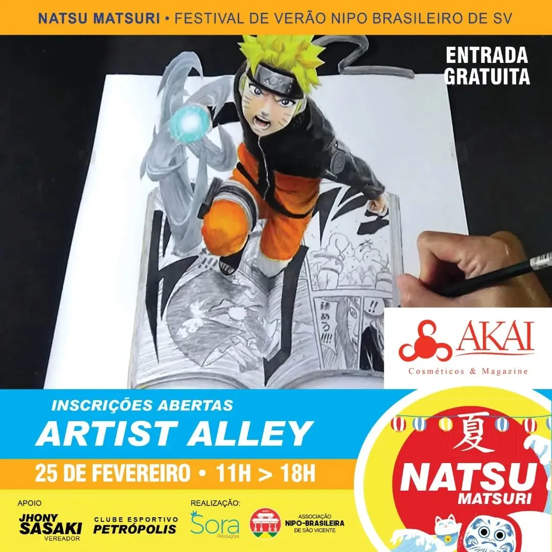 Atenção artistas!!! Estamos com vagas limitadas para o Natsu matsuri, os interessados devem enviar mensagens no privado...