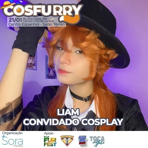 E o show de convidados não para, vamos dar boas vindas a liamszcos S2 que estará presente no Cosfurry! Não perca tempo e...