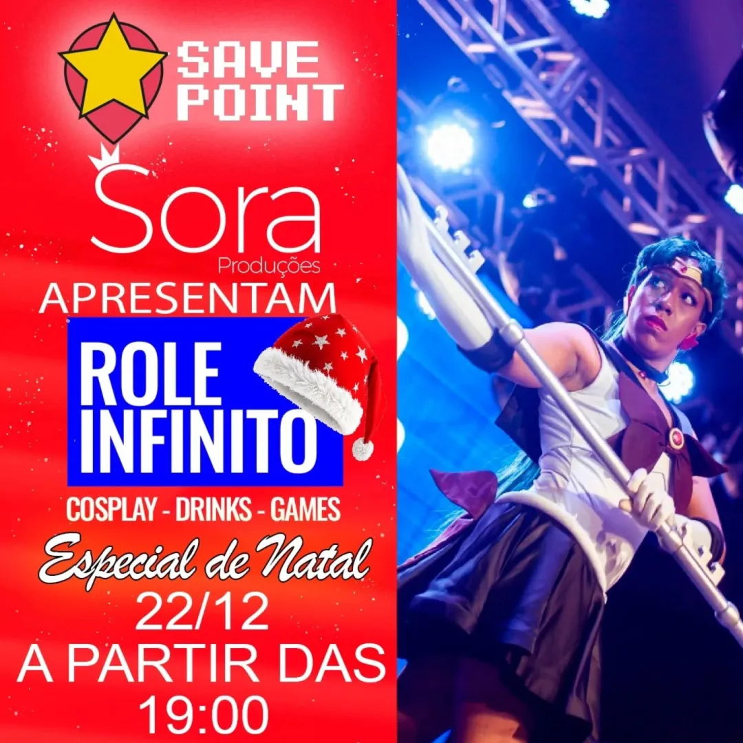 🎅✨ ROLE INFINITO ESPECIAL DE NATAL! ✨🎅

Uma noite mágica espera por você no Save Point Santos, dia 22/12, a partir d...