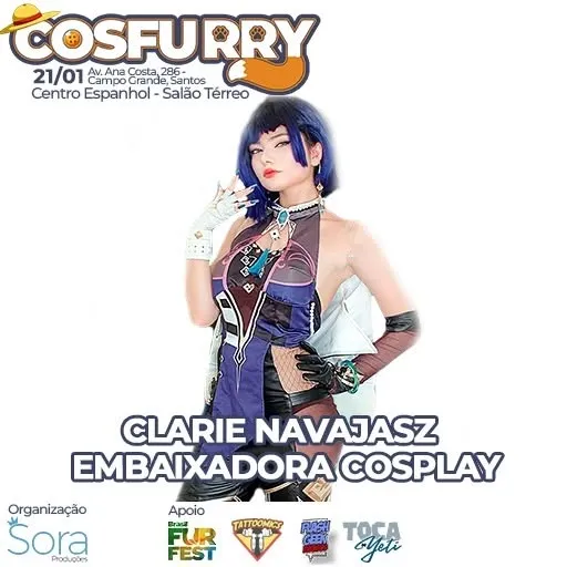 Nossa querida clariezdragon é a embaixadora cosplay oficial desse encontro maravilhoso de fandoms! Não perca tempo e gar...
